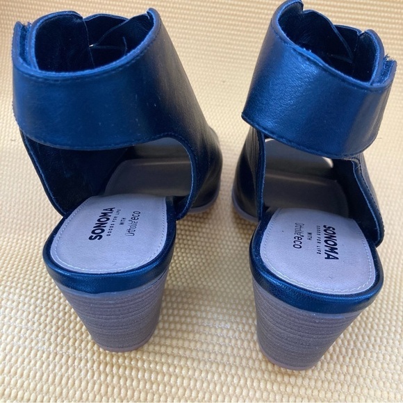 Sonoma Goods Women's Black Open Pointy Toe Heel Ankle Boots Size 9.5 m - Picture 4 of 10